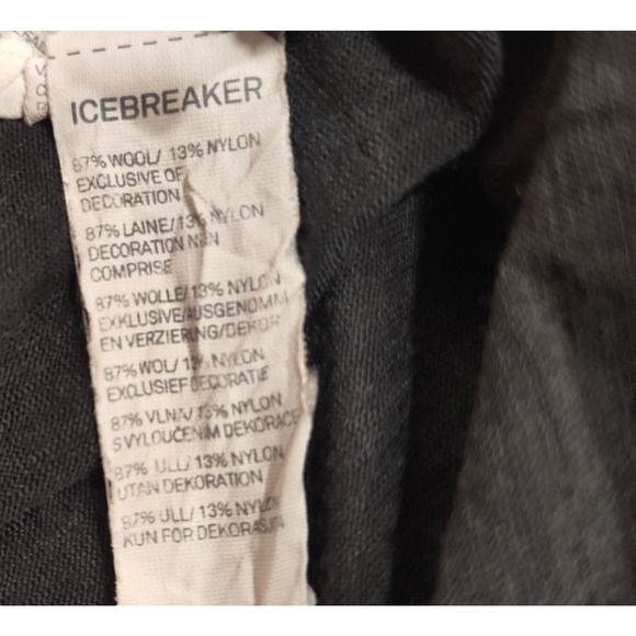 IceBreaker Merino Dark Grey Wool Men's T-Shirt Size Medium - Picture 5 of 7